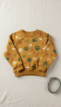Golden Mustard Playful Paws Sweatshirt