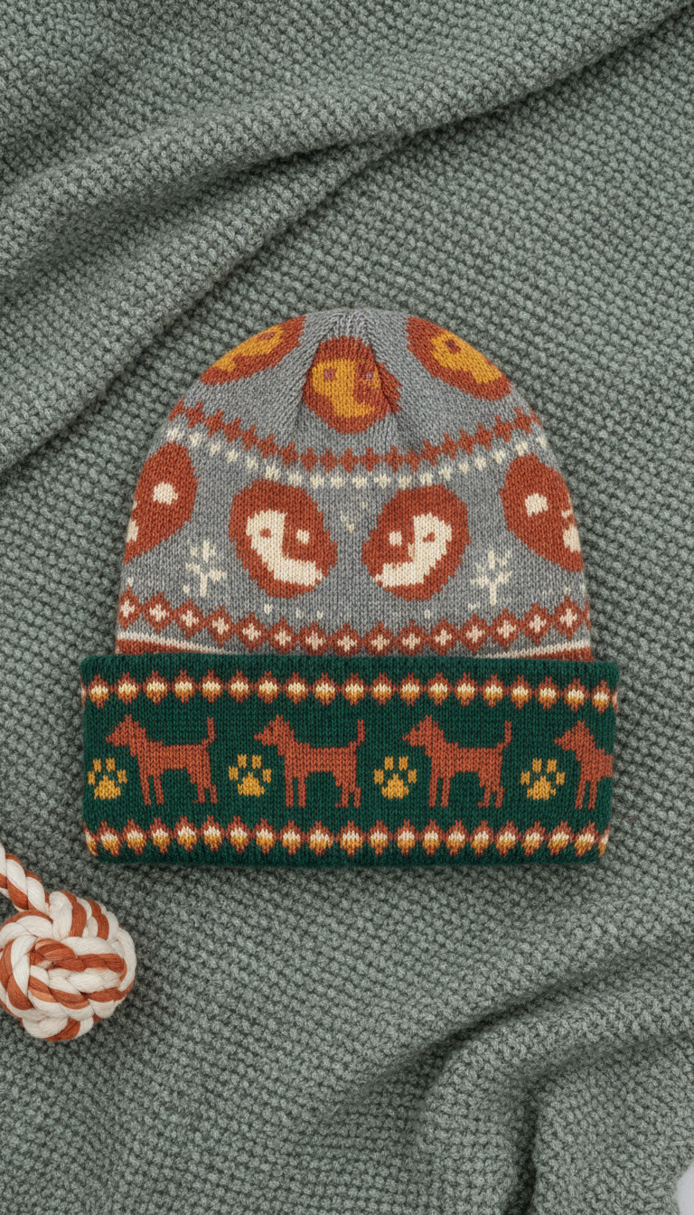 Terracotta Dog Lover Beanie Hat